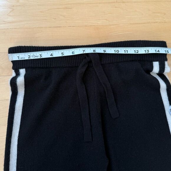 THREADS OF PRVLG Side Striped Cashmere Jogging Pants in Black M - Picture 7 of 13